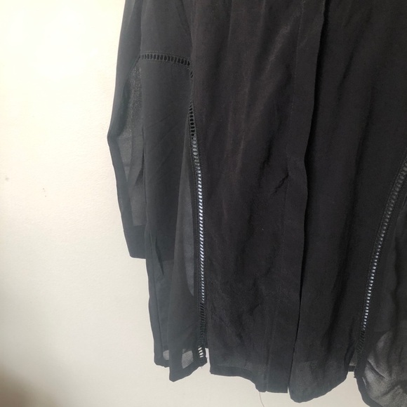 MINKPINK Hour Of Darkness Black Sheer Tunic Shirt Size Small - Picture 6 of 7